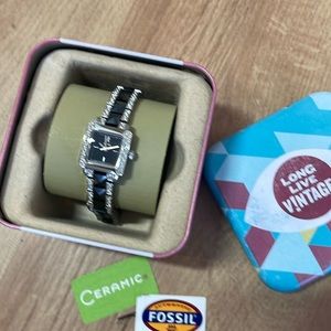 Fossil Women’s Black Ceramic Watch